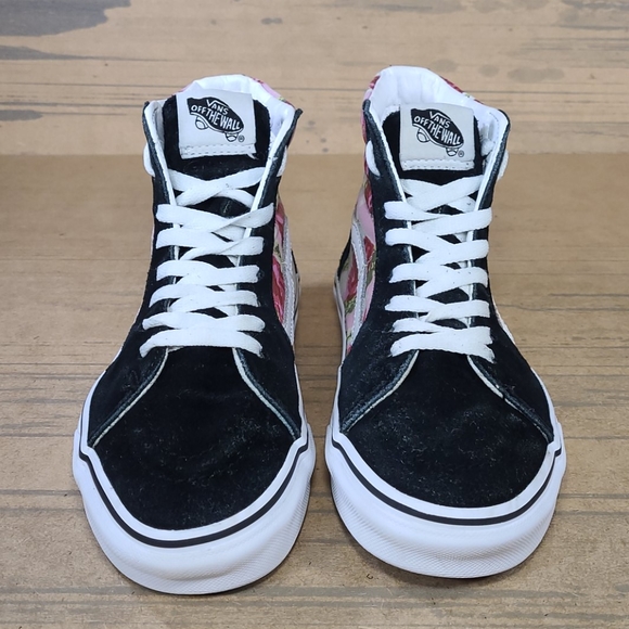 Vans Sk8-Hi Floral Canvas/Suede Shoes - Picture 3 of 8